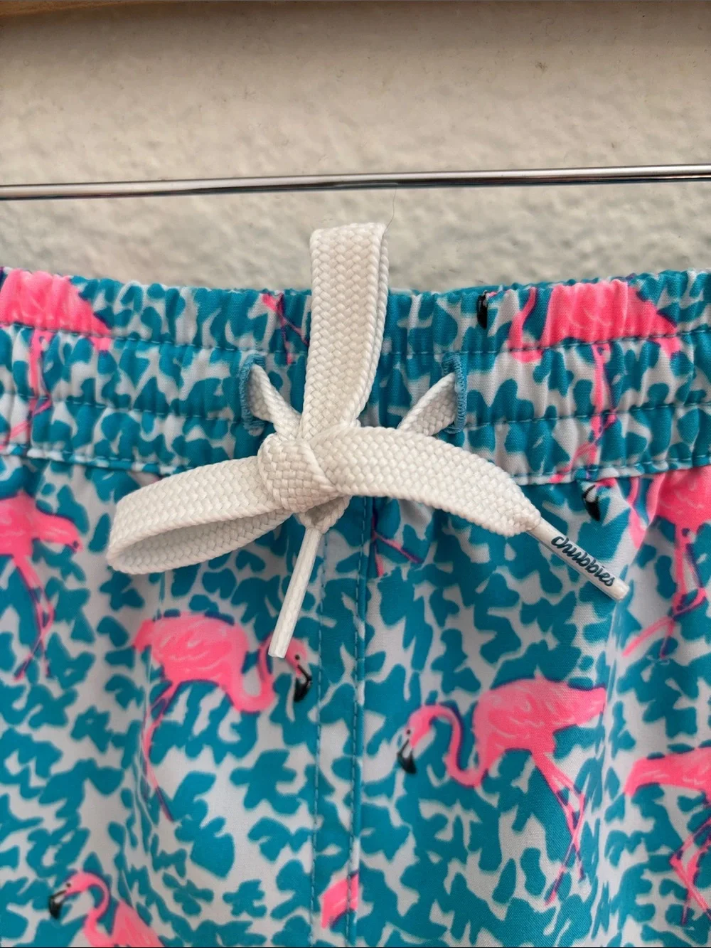 Chubbies Flamingo Print Swim Trunks Boys Youth Size Medium 10/12 Beach Pool